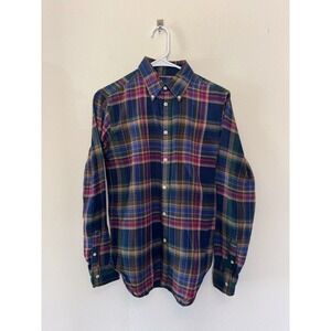 RALPH LAUREN Men's Size S Custom Fit Plaid Button Down Long Sleeve Flannel Shirt